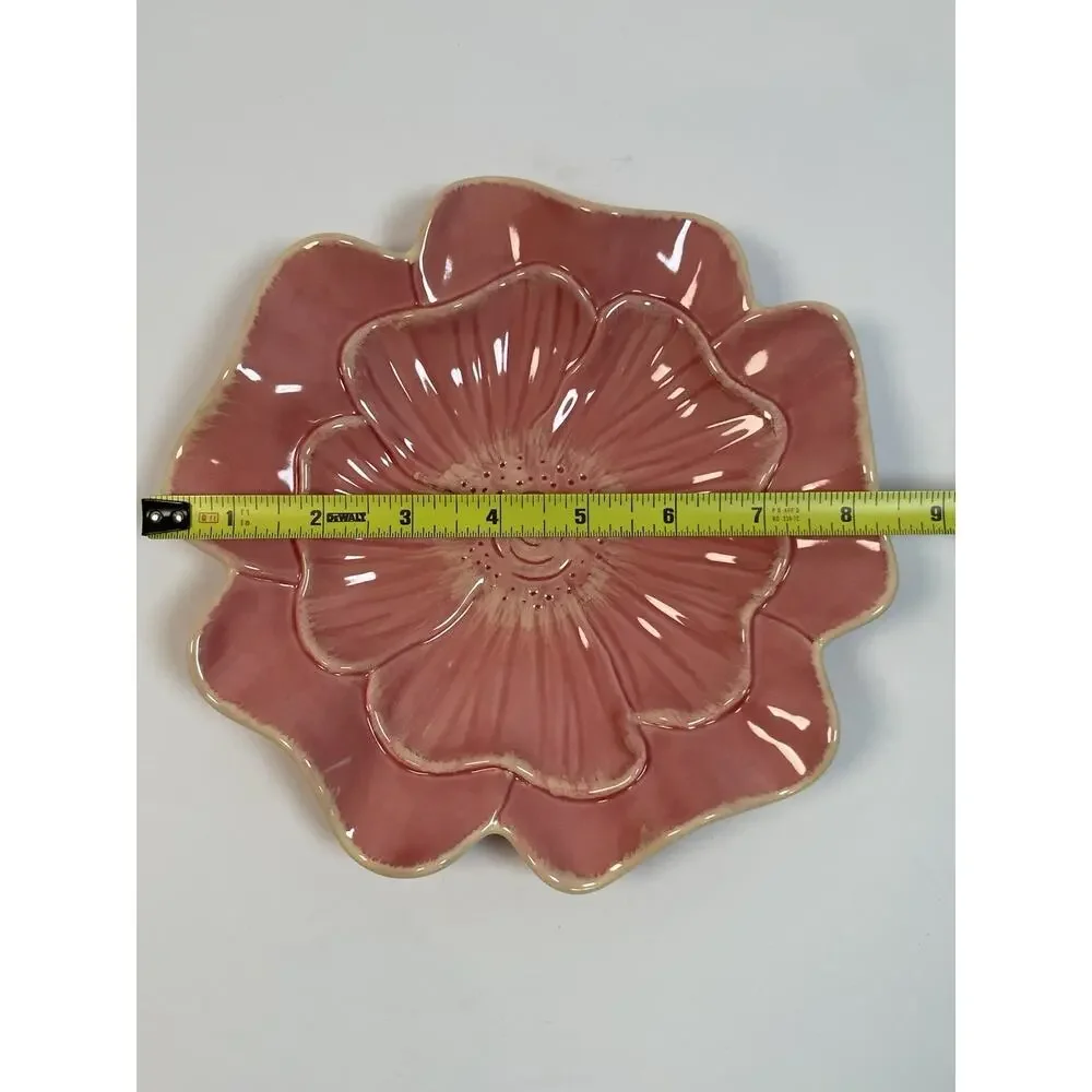 Set Of 2 Vintage Collectible Special Place Pink Floral 8.5” Plates